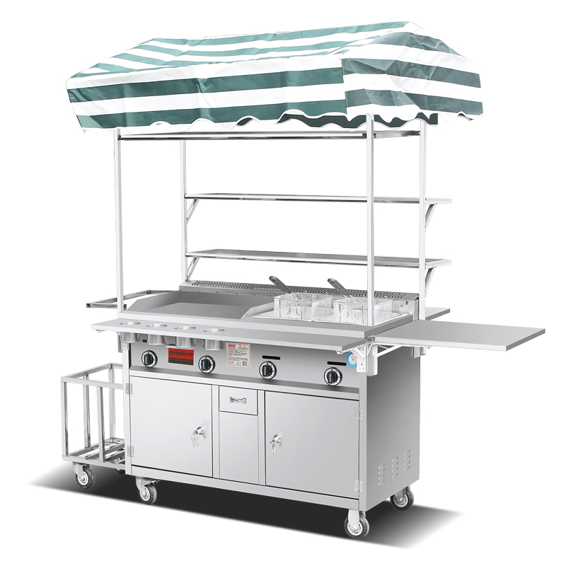 Snacks Food Warmer - Carrinho de Comida Móvel a Gás
