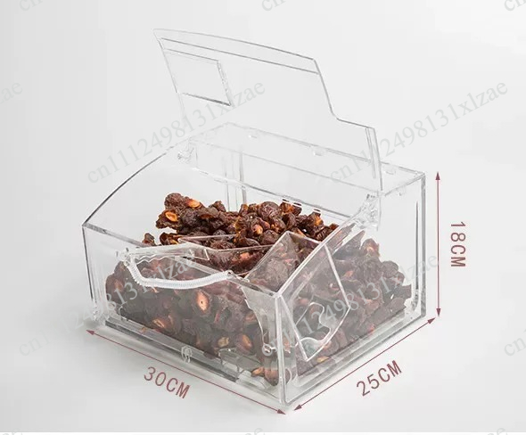 Dry Food Snacks - Caixa de Exibição Plástica Totalmente Transparente