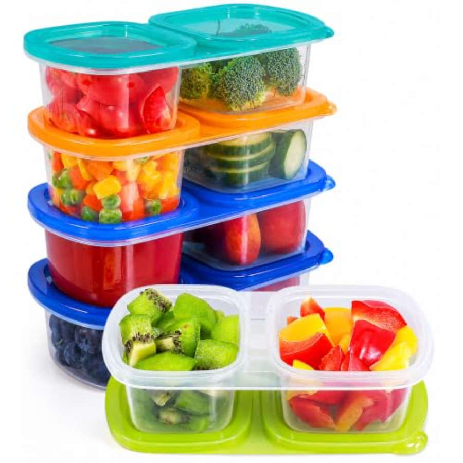 Food Prep Snacks - Conjunto de 5 Recipientes Reutilizáveis para