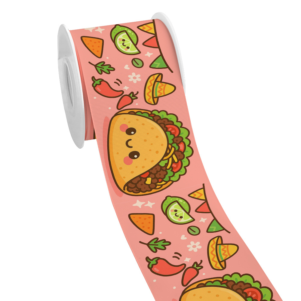 Food Snacks Pictures - Fita de Gorgorão Estampada com Desenhos