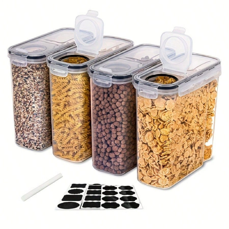 Food Packed Snacks - Conjunto de 4 Recipientes Herméticos para