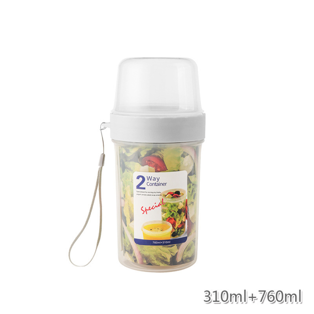 Food Prep Snacks - Recipiente Portátil de Dupla Camada à