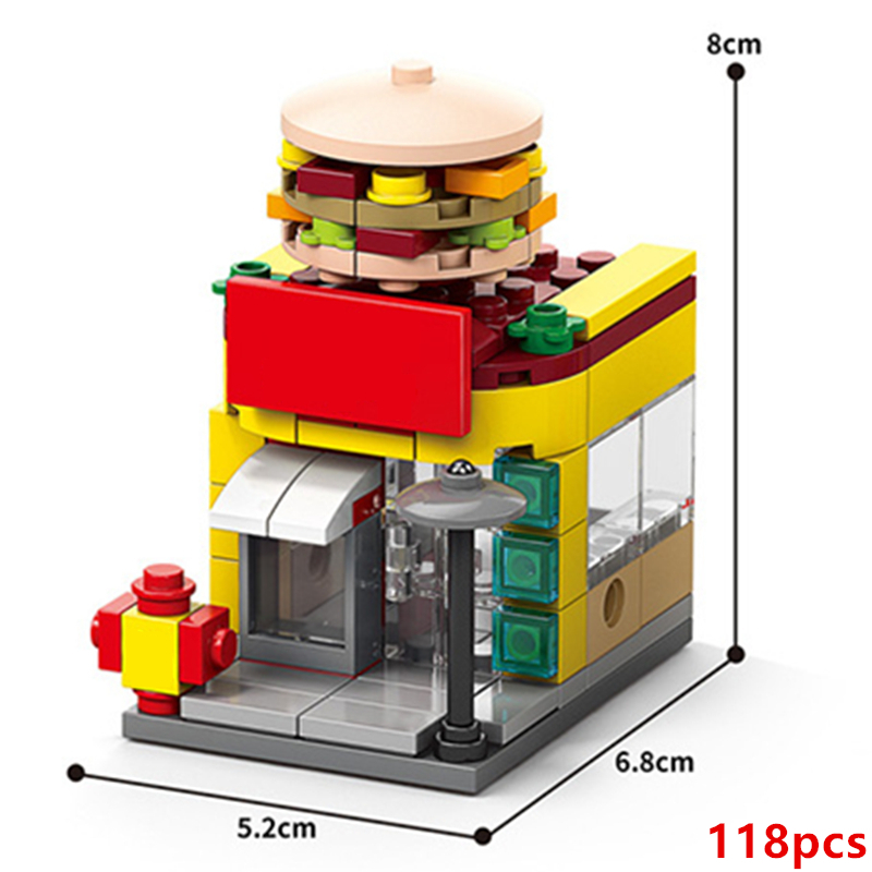NOVO Kit de Blocos de Montar D - Food Snacks Ideas avaliação e preço