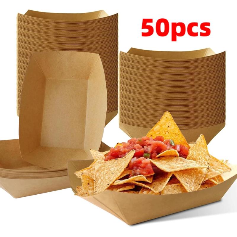 Bandejas de Papel Kraft Descar - Food Packed Snacks avaliação e preço