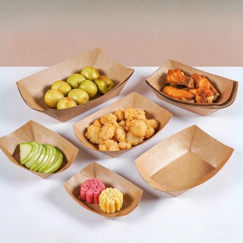 Bandejas de Papel Kraft Descar - Food Packed Snacks avaliação e preço