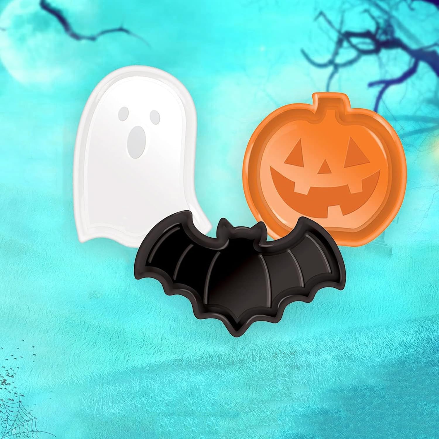 Conjunto de Pratos Reutilizáve - Food Halloween Snacks avaliação e preço