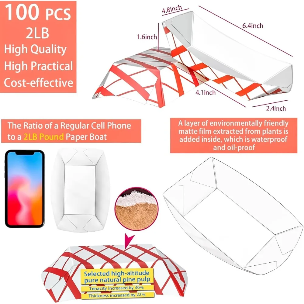 Pacote com 100 Bandejas de Pap - Food Packed Snacks avaliação e preço