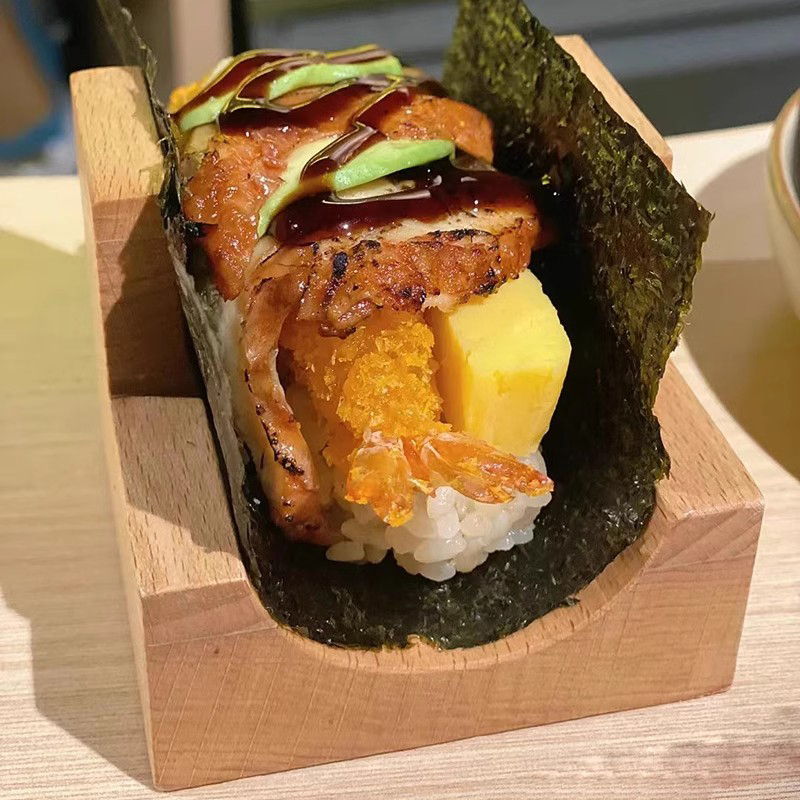 Madeira japonês Sushi Rack par - Food In Japanese Snacks avaliação e preço