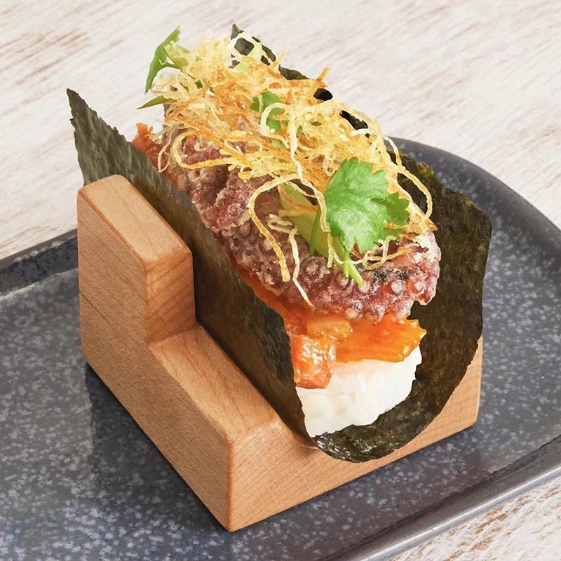 Madeira japonês Sushi Rack par - Food In Japanese Snacks avaliação e preço